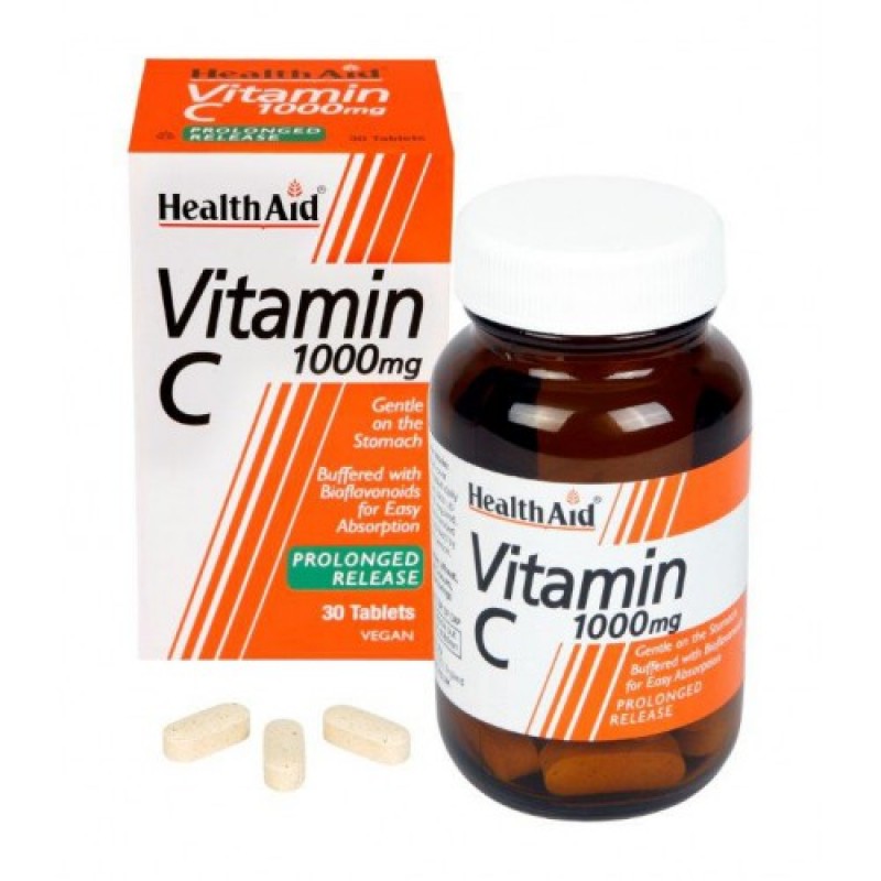 Health Aid Vitamin C 1000mg Βραδείας Αποδέσμευσης 30 Ταμπλέτες