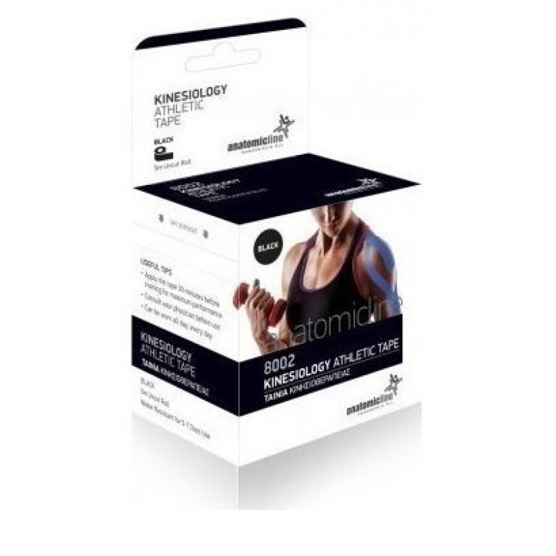 Anatomic Line Kinesiology Athletic Tape 5cm X 5m Μαύρο