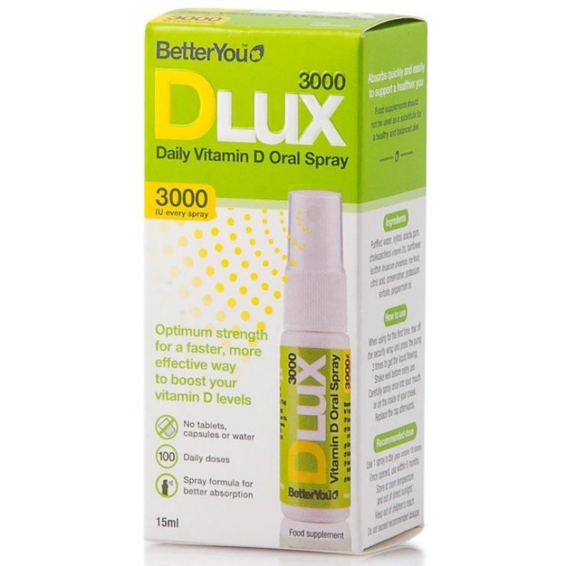 BetterYou DLux 3000iu Daily Vitamin D 15ml