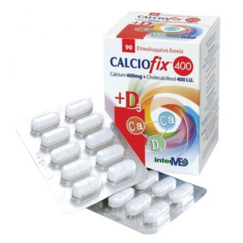 Intermed Calciofix 600mg ασβεστίου + 400IU D3, 90 Καταπινόμενα δισκία