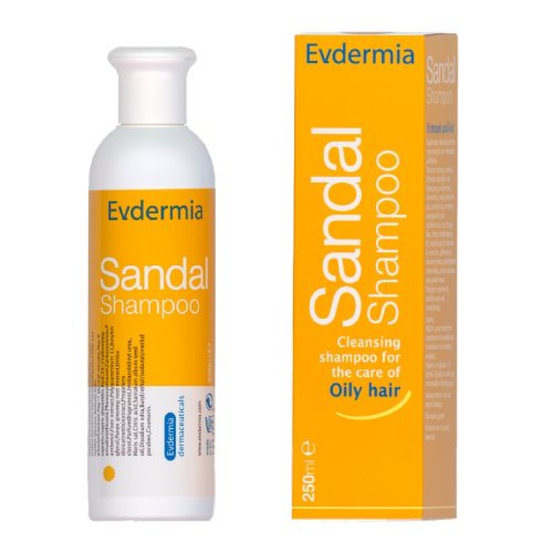 Evdermia Sandal Shampoo Σμηγματορρυθμιστικό Σαμπουάν για λιπαρά μαλλιά 250ml