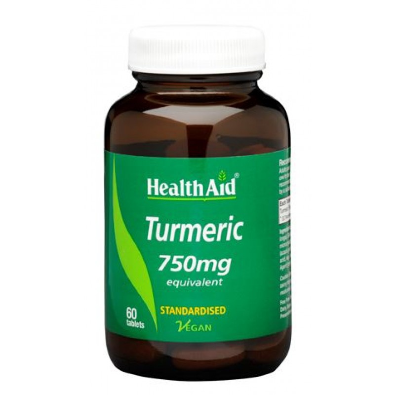 Health Aid Turmeric 750mg, 60 Ταμπλέτες