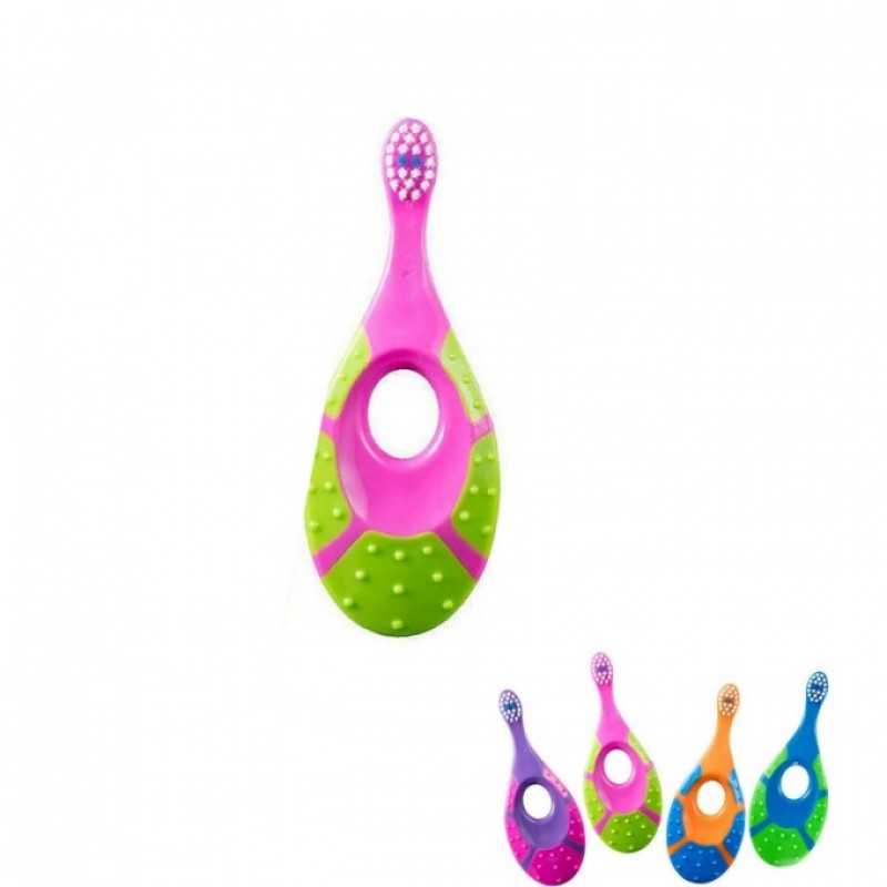 Jordan Step By Step Soft 0-2 Eτών Βρεφική Οδοντόβουρτσα Φούξια-Λαχανί