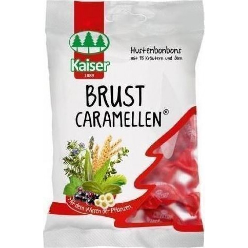 Kaiser Brust Caramellen (Καραμέλα με 15 βότανα και έλαια) - 60gr