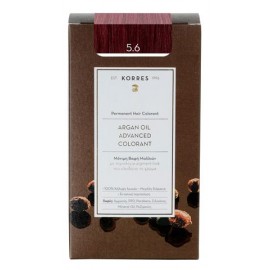 Korres Βαφή Μαλλιών Argan Advanced Colorant 5.6 Καστανό Ανοιχτό Κόκκινο