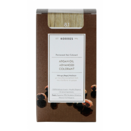 Korres Βαφή Μαλλιών Argan Advanced Colorant 8.1 Ξανθό Ανοιχτό Σαντρέ