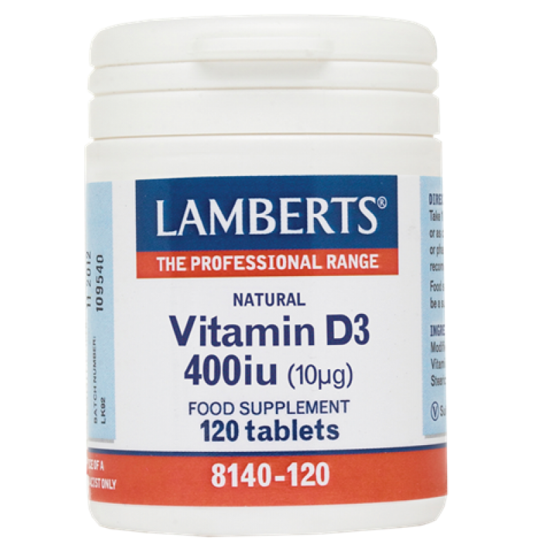 Lamberts Vitamin D3 400iu, 120 Ταμπλέτες