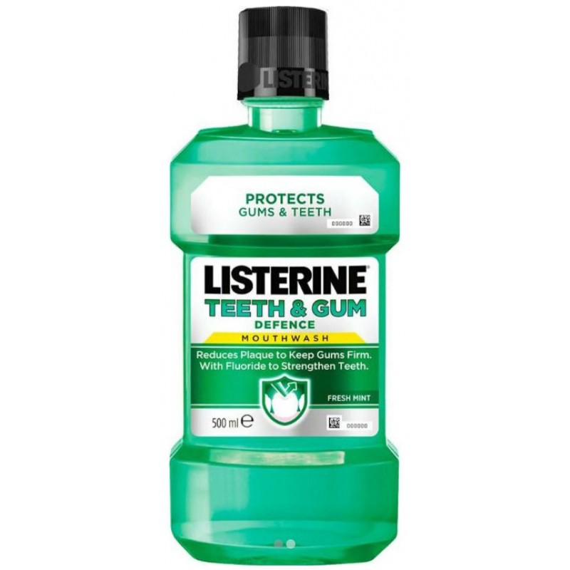 Listerine Teeth & Gum Defence Στοματικό Διάλυμα κατά της Πλάκας 500ml