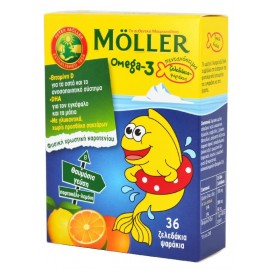 Moller's Omega-3 Kids Ζελεδάκια Ψαράκια με Ω3 Λιπαρά Οξέα Ειδικά Σχεδιασμένο για Παιδιά, 36τεμ