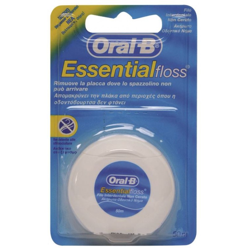 Oral-B Essential Floss Οδοντικό Νήμα Χωρίς Κερί 50m