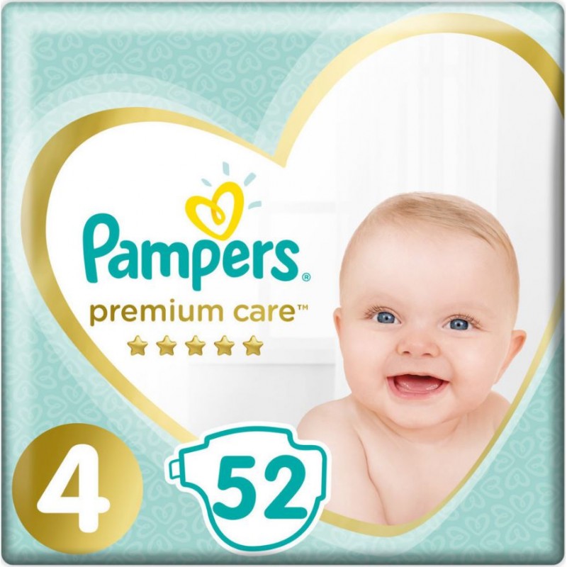 Pampers Premium Care No 4 (8-14kg) 52 τμχ