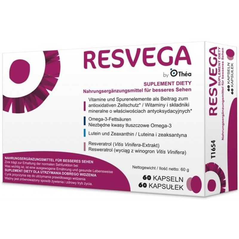 Thea Pharma Resvega Συμπλήρωμα Διατροφής για τη Διατήρηση της Φυσιολογικής Όρασης, 60 caps