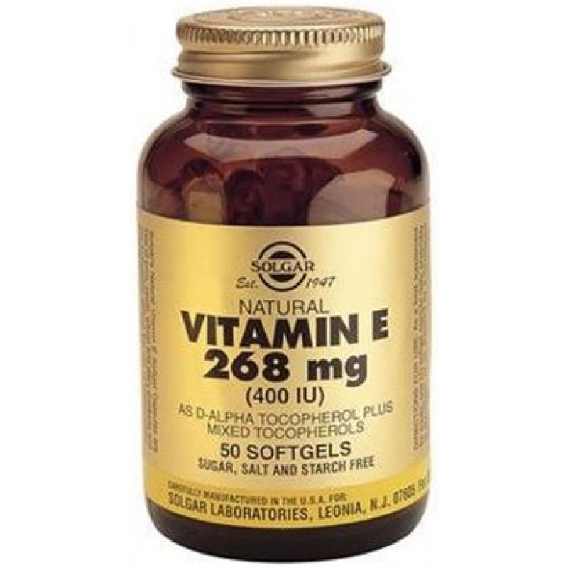 Solgar Vitamin E 268 mg (400 IU) 50 Softgels