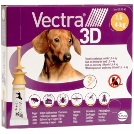 Vectra 3D για Σκύλους 1,5-4kg, 3 Αμπούλες