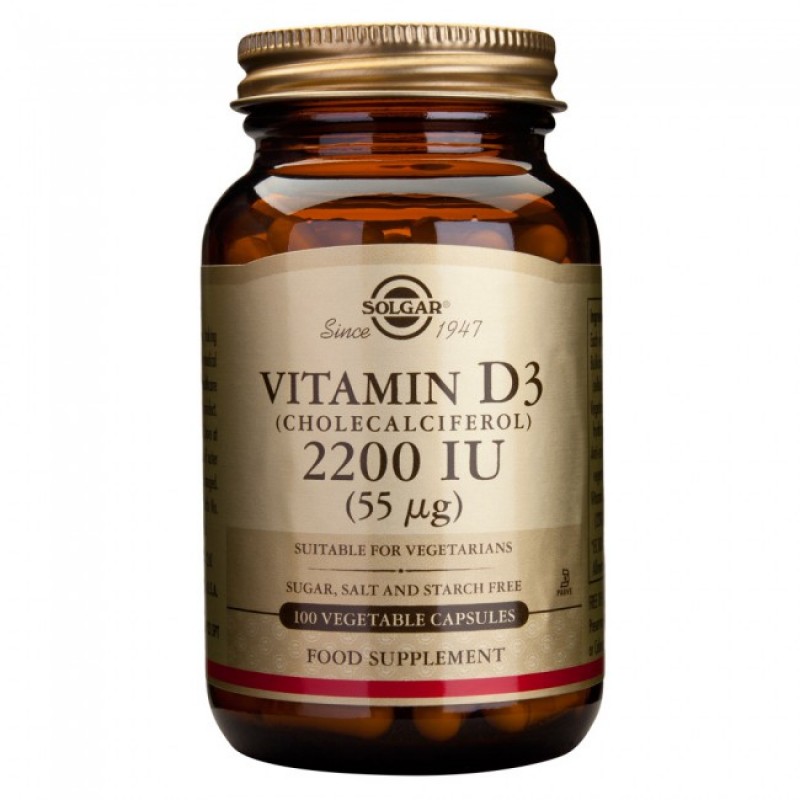 Solgar Vitamin D3 2200 iu 100 Veg.Caps
